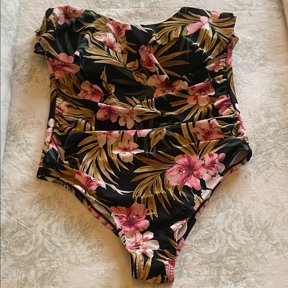 Kona Sol Black Floral Bikini